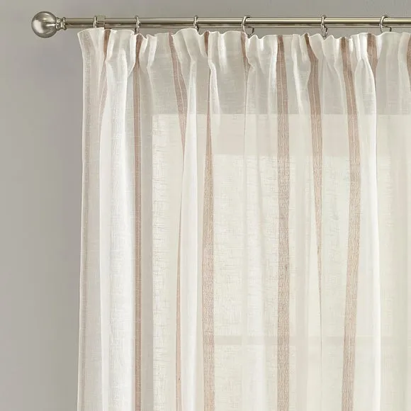 Boucle Stripe Tape Top Single Voile Panel 1