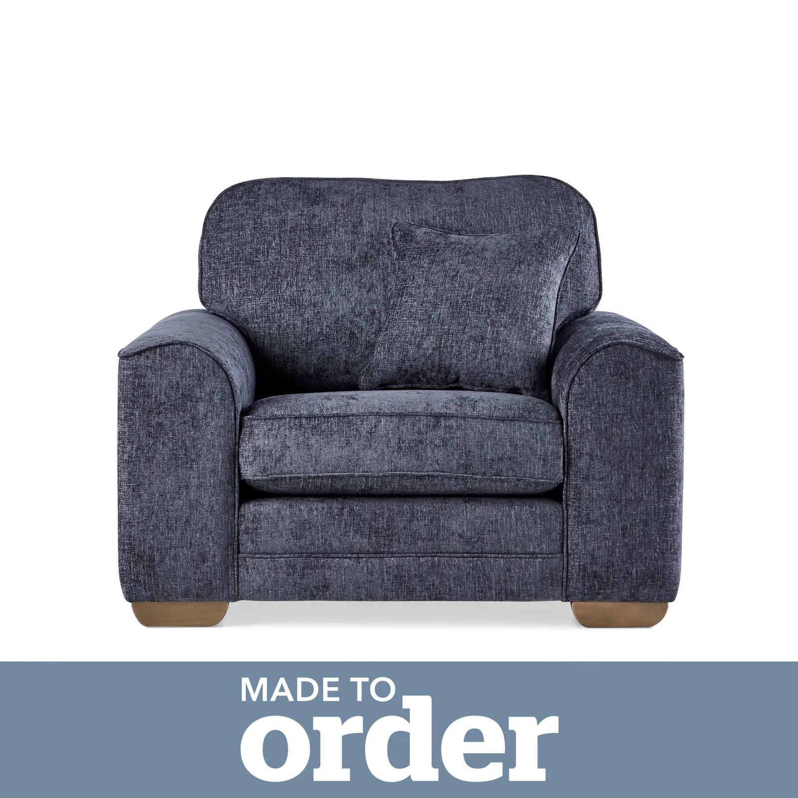 Morello Armchair Luxury Chenille Navy Blue