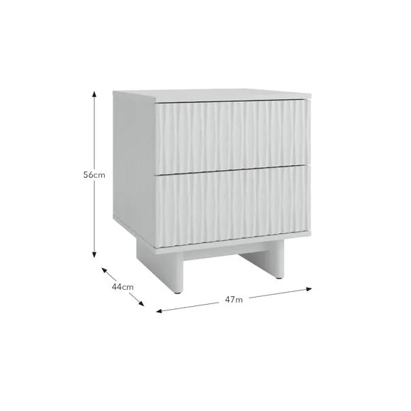 Inga 2 Drawer Bedside Table 5