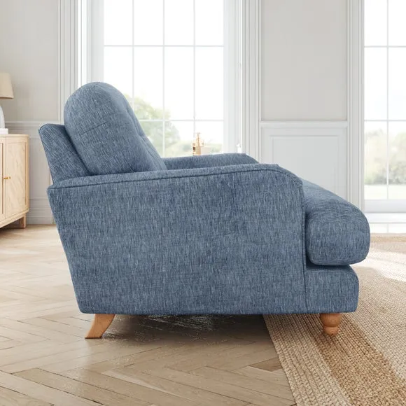Martha Faux Linen Snuggle Chair 2
