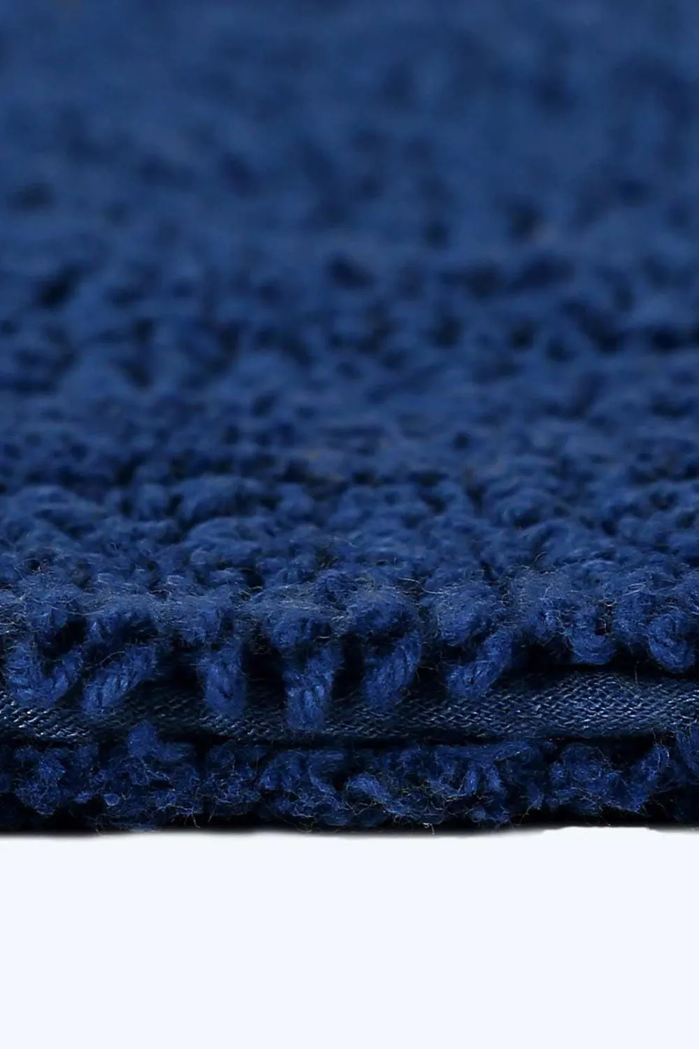 Homescapes Luxury Square Bath Mat 1600GSM 100% Cotton Reversible Shower Mat, 50cm in Navy 4