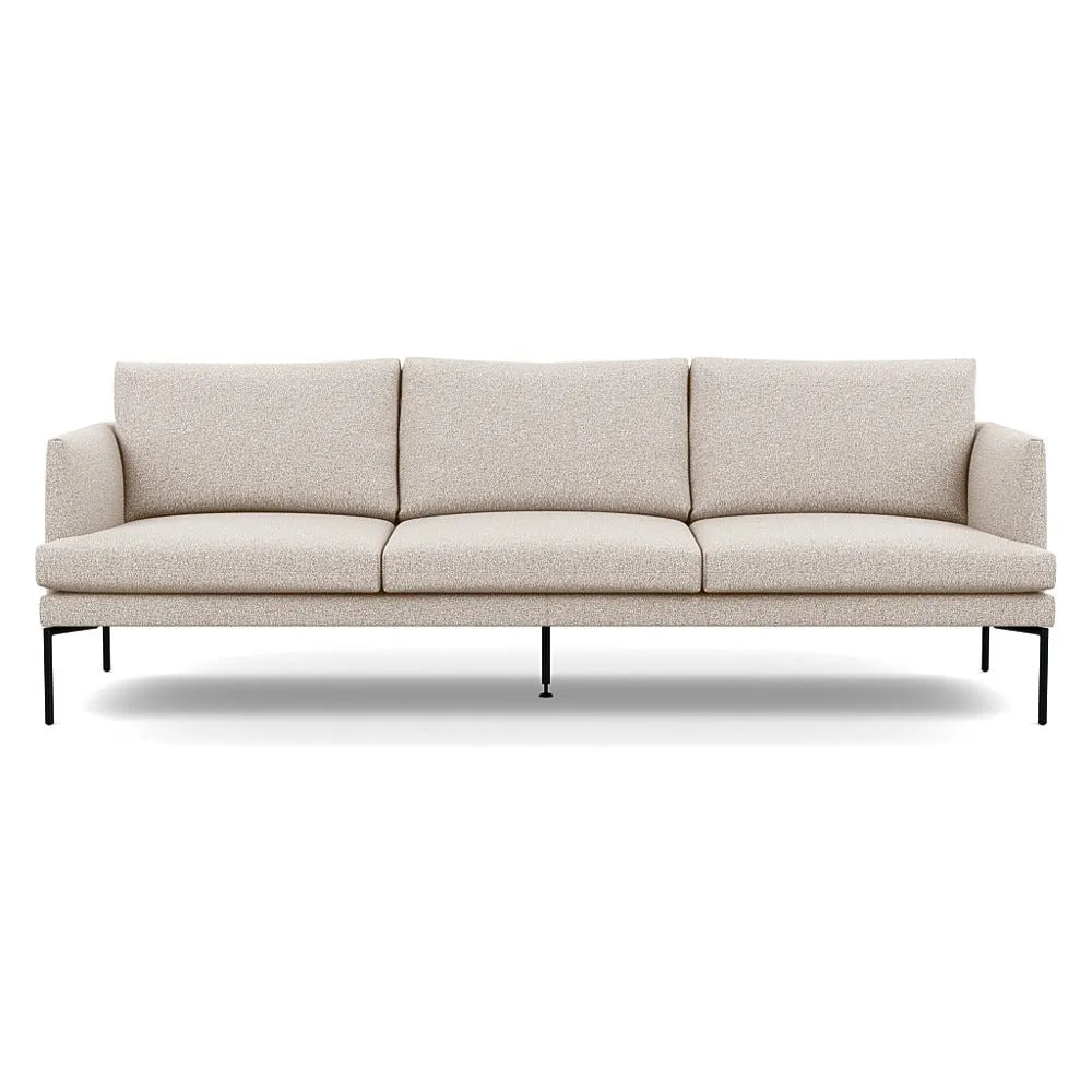 Heal's Matera 4 Seater Sofa Loop Boucle Taupe Black Feet 1