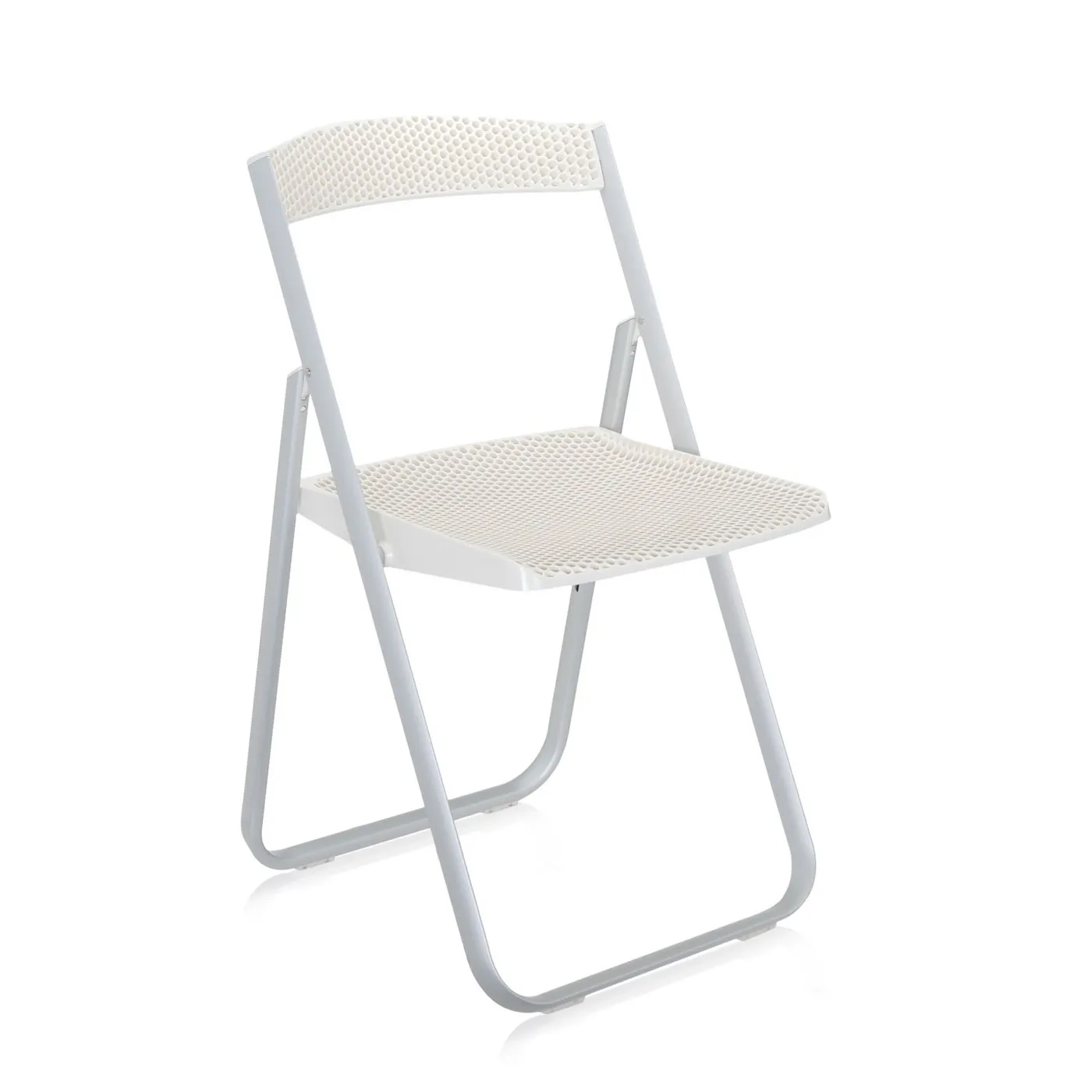 Kartell Honeycomb Folding Chair Matt White /Alumin