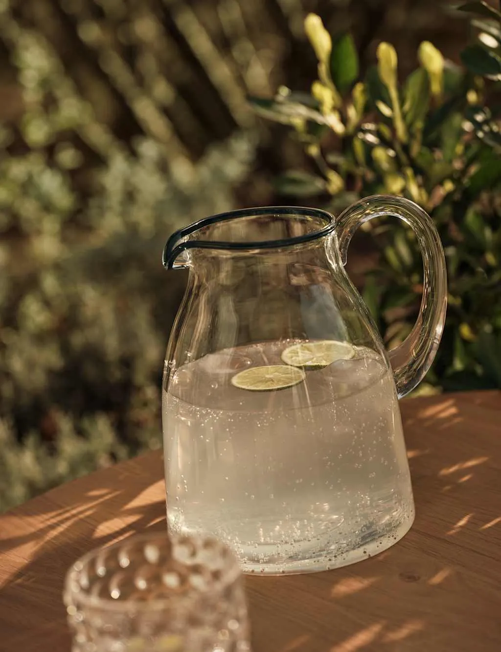 M&S Contrast Rim Acrylic Picnic Jug Blue