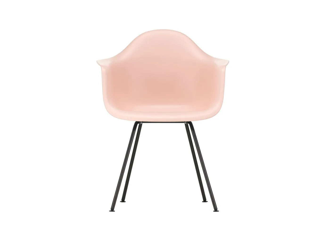Vitra Eames DAX Armchair New Height Pale Rose Basic Dark Powder Coated Base