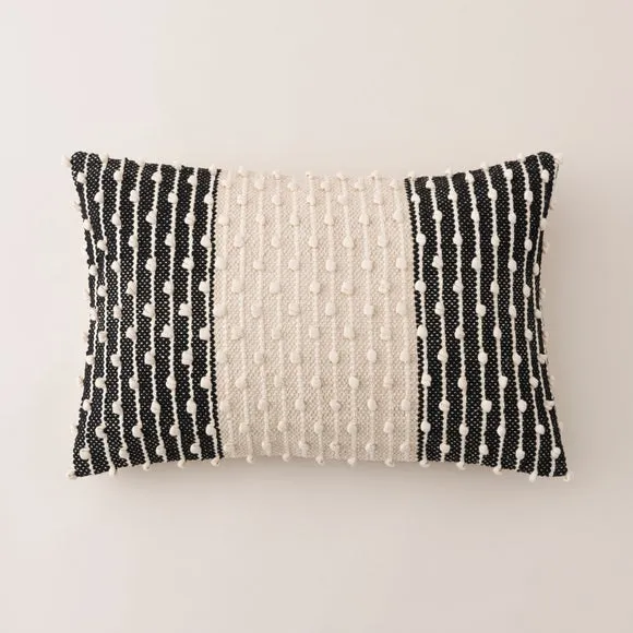 Jersey Bobble Banded Rectangle Cushion 3