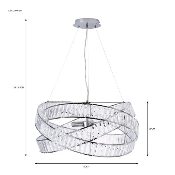 Lilia 3 Light Jewel Semi Flush Ceiling Light 6