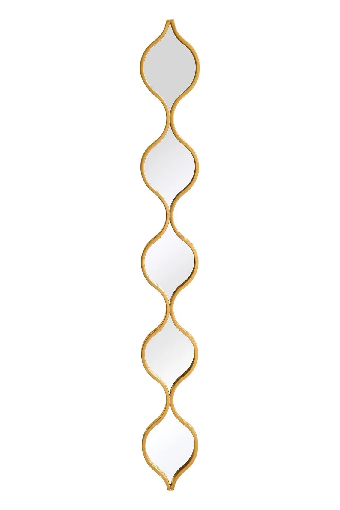 MirrorOutlet Gold Metal Framed Tear Drop Wall Mirror 49" X 6" (124CM X 15CM) 5