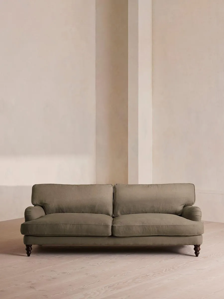 Arundel Four Seater Sofa, Linen, Mushroom