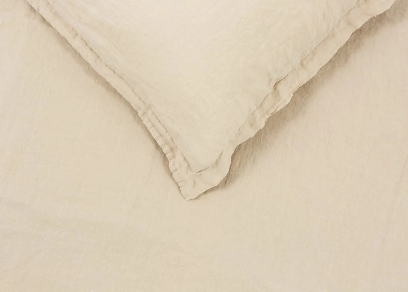 Heal's Washed Linen Natural Fitted Sheet Double