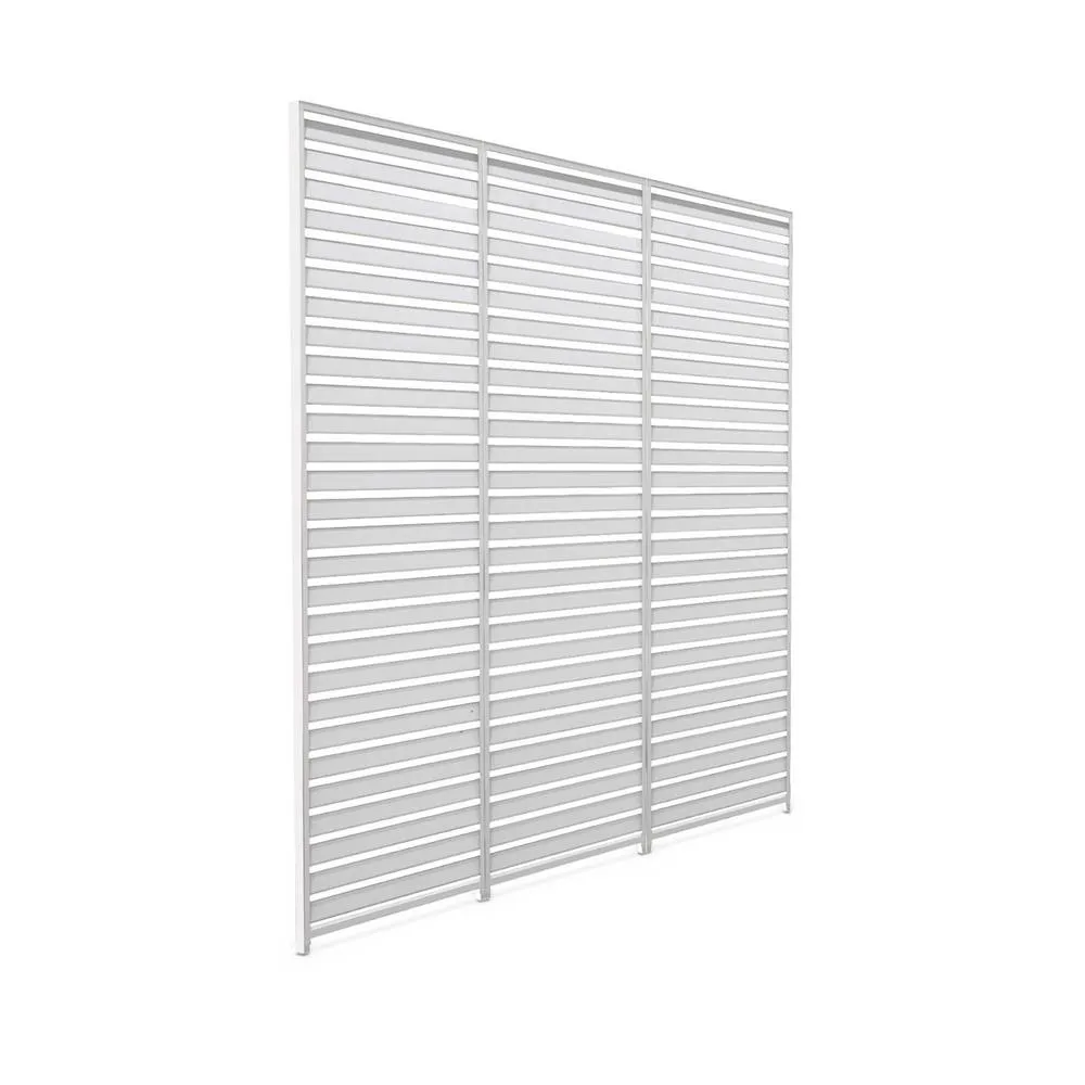 sweeek Set of 3 louvers 130cm for bioclimatic pergola Triomphe 3x4m in White 2