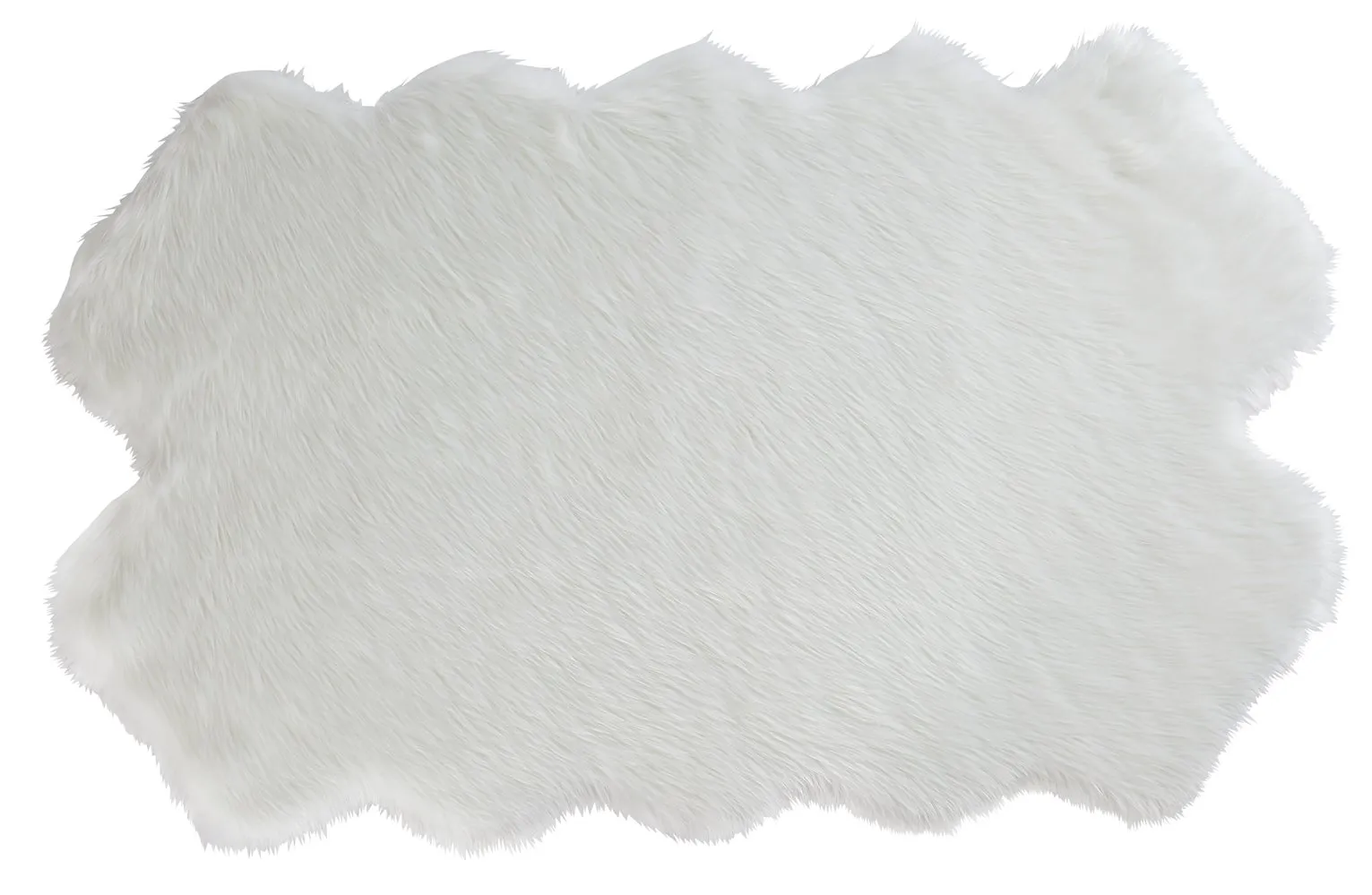 Habitat Plain Shimmer Shaggy Rug - 180x110cm - White