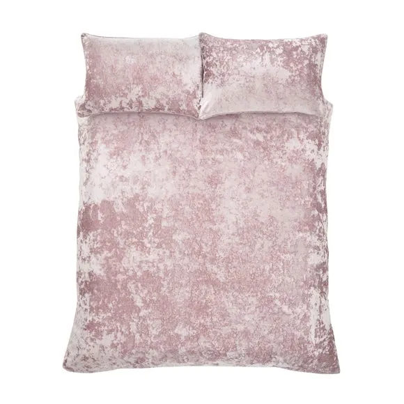 Catherine Lansfield Crushed Velvet Duvet Cover and Pillowcase Set 5