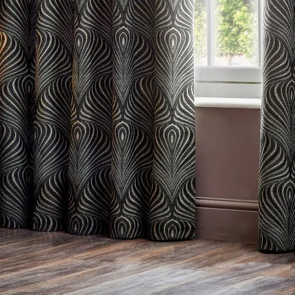 Gatsby Black Eyelet Curtains 5