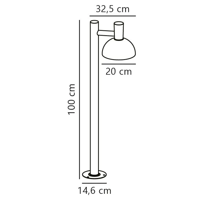 Nordlux Arki Outdoor Post Light Black Metal Garden E27 IP54 Mains 6