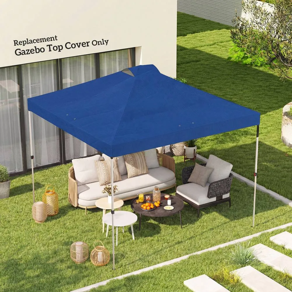 OUTSUNNY Gazebo Roof Replacement UV50+ Waterproof for 3 x 3 m Frame in Blue 1