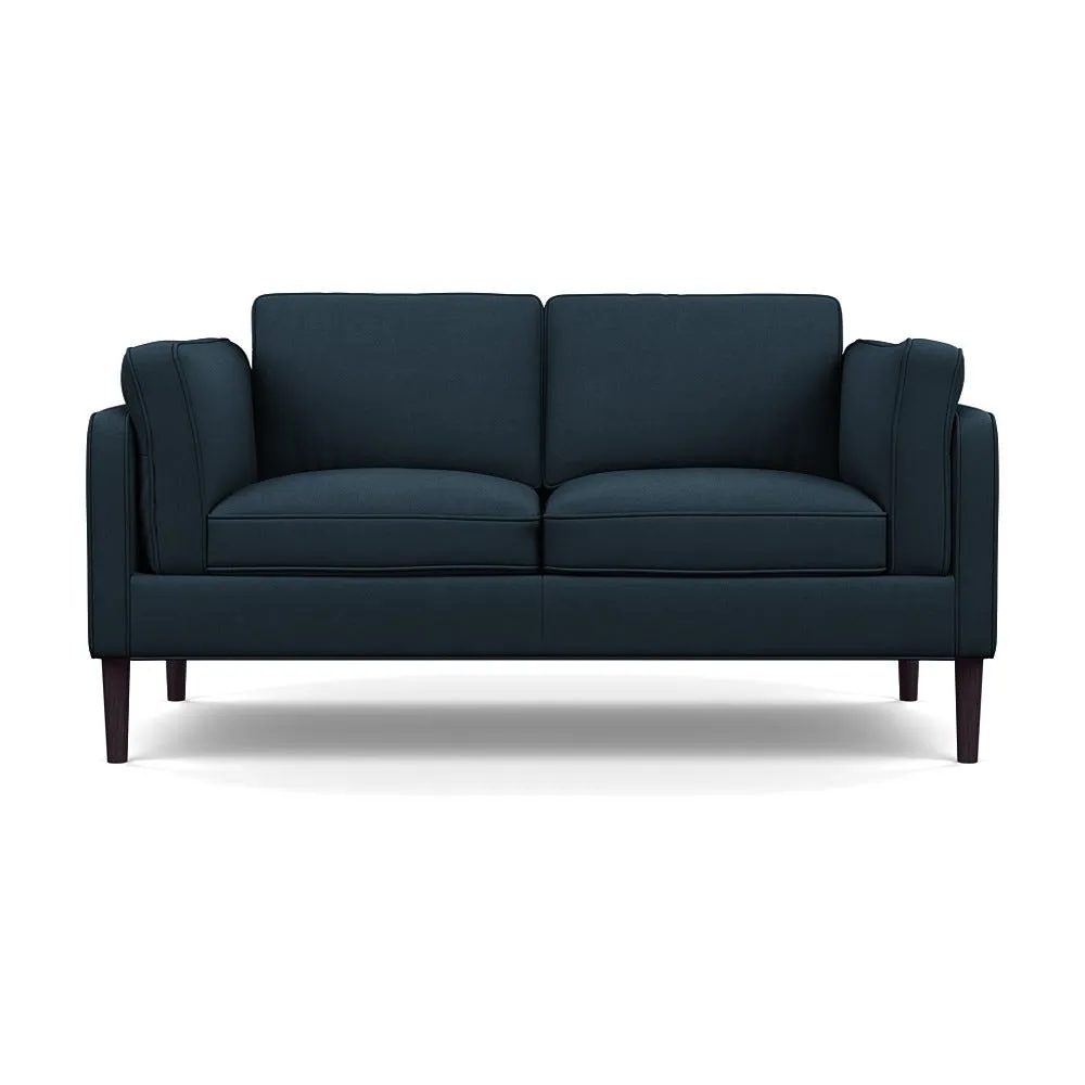 Heal's Sonno 2 Seater Siena Cotton Deep Sea Wenge Black Feet