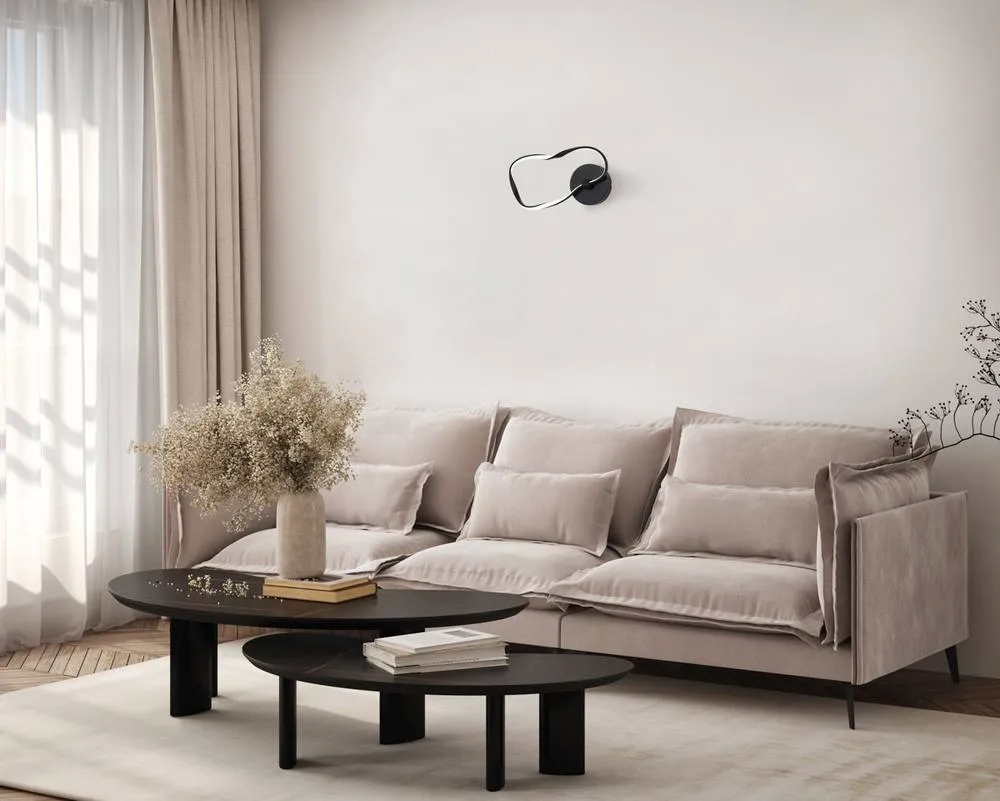 Netlighting Amaya LED Wall Lamp Black 3000 4000 6000K 2
