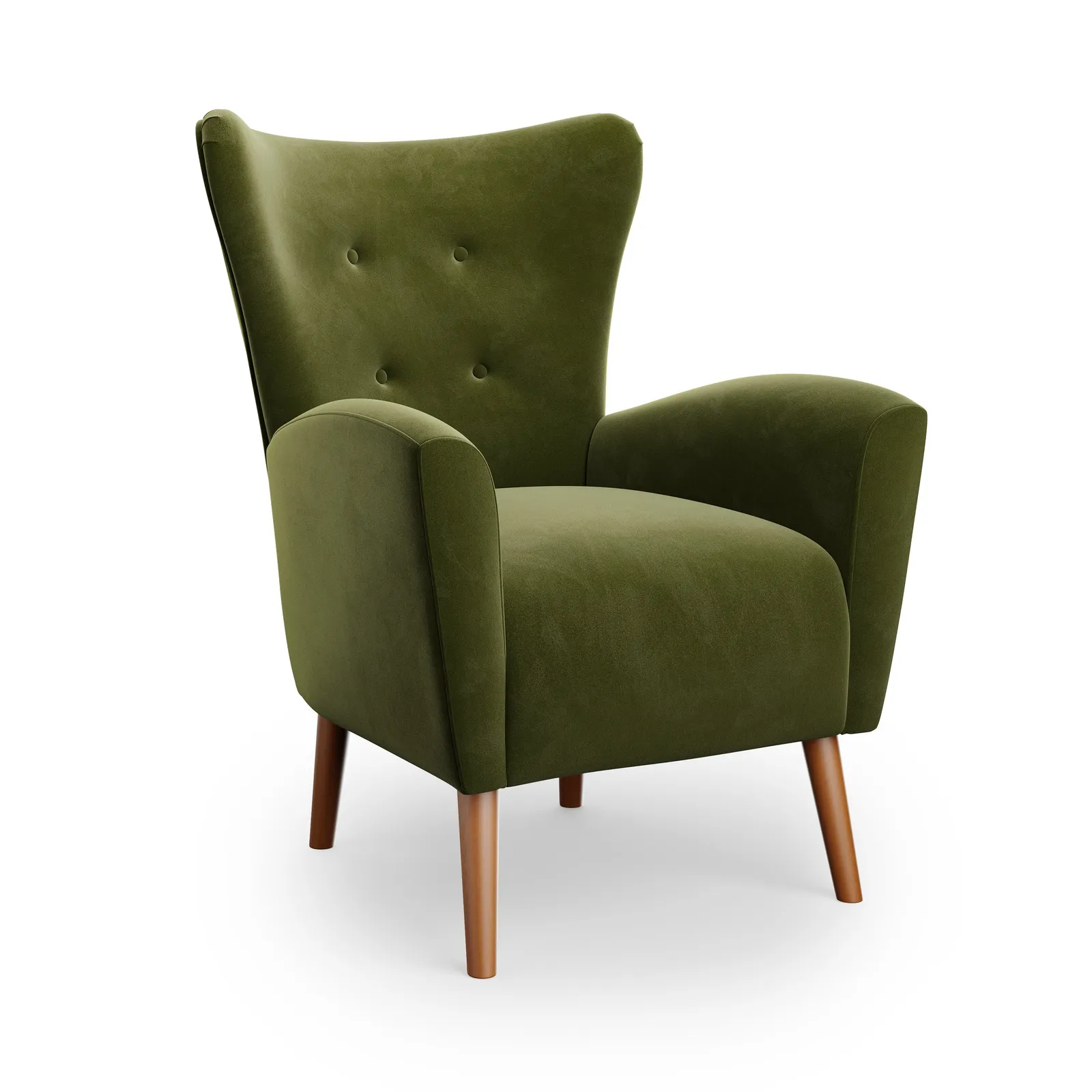 Sven Modern Velvet Wing Chair 2