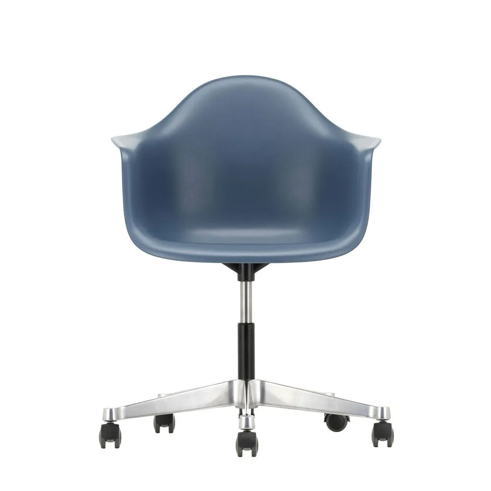 Vitra Eames PACC Armchair New Height Sea Blue Alumimium Base Hard Floor Castors 3