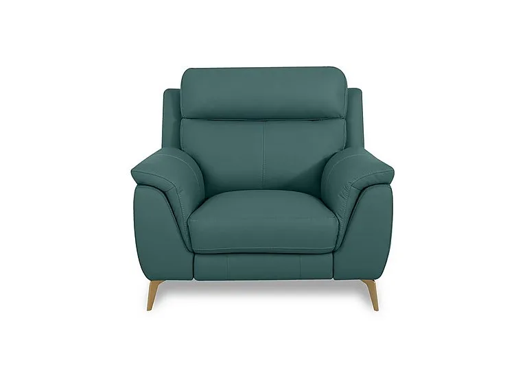 Eclipse Leather Chair - Lake Green