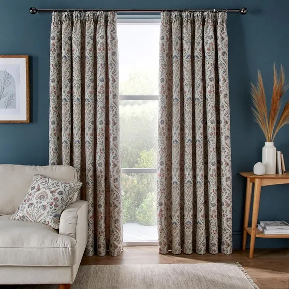 Antoinette Jacquard Pencil Pleat Curtains 2