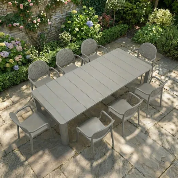 Modura Henrik Rectangular Dining Table with 8 Stina Armchairs