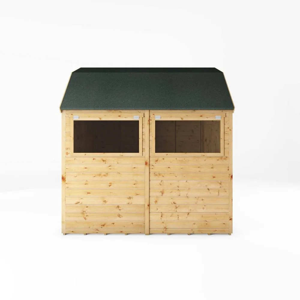 Mercia 8 x 8 Ft Premium Shiplap Dutch Barn Shed - L240.8 x W253.9 x H262.6 cm in Light Brown 3