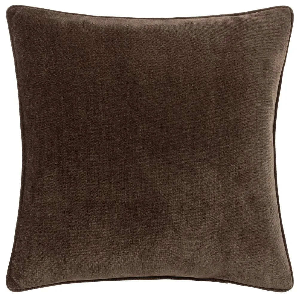 Yard Heavy Chenille Woven Piped Cushion in Brown 2
