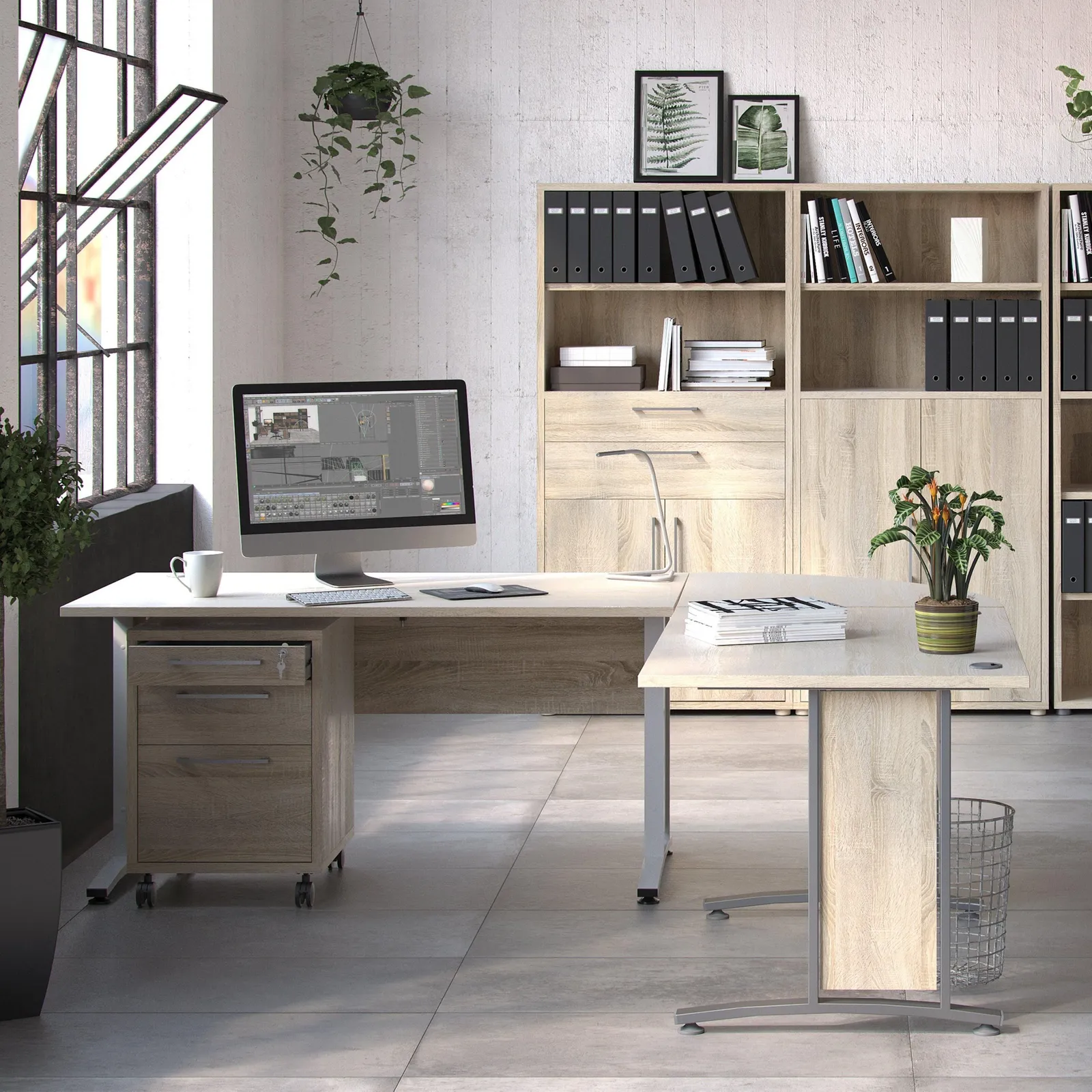 Furniture To Go Prima Desk 120cm in Light Oak 3
