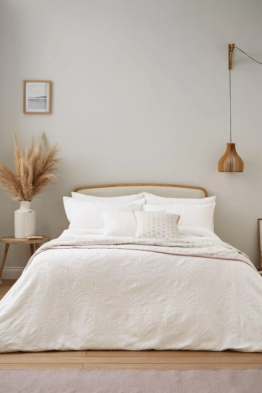 Murmur 'Iris' Cotton Percale Oxford Pillowcase in White 3