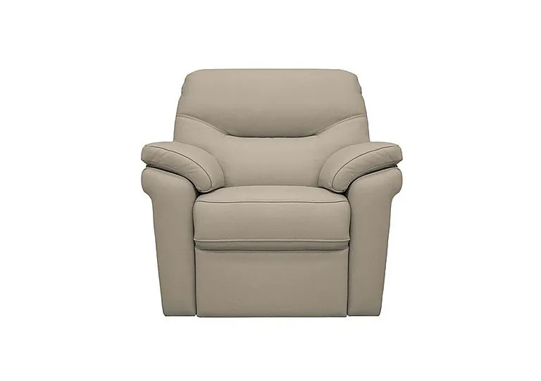 Seattle Leather Power Recliner Armchair with Heated Seat - Oxford Mushroom