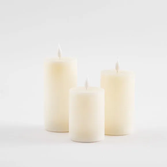 Set of 3 LED Pillar Candles 3