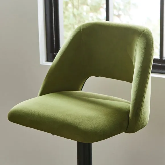 Jonas Adjustable Height Bar Stool, Velvet 3