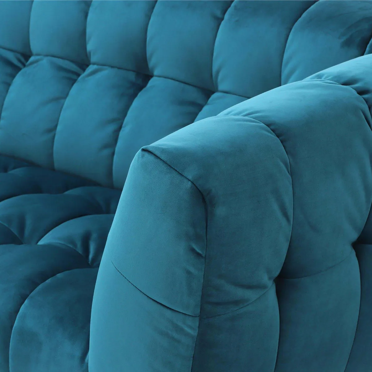 1.5 Seater Sofa - Teal Velvet - W180 x D95 x H76cm - Barker and Stonehouse