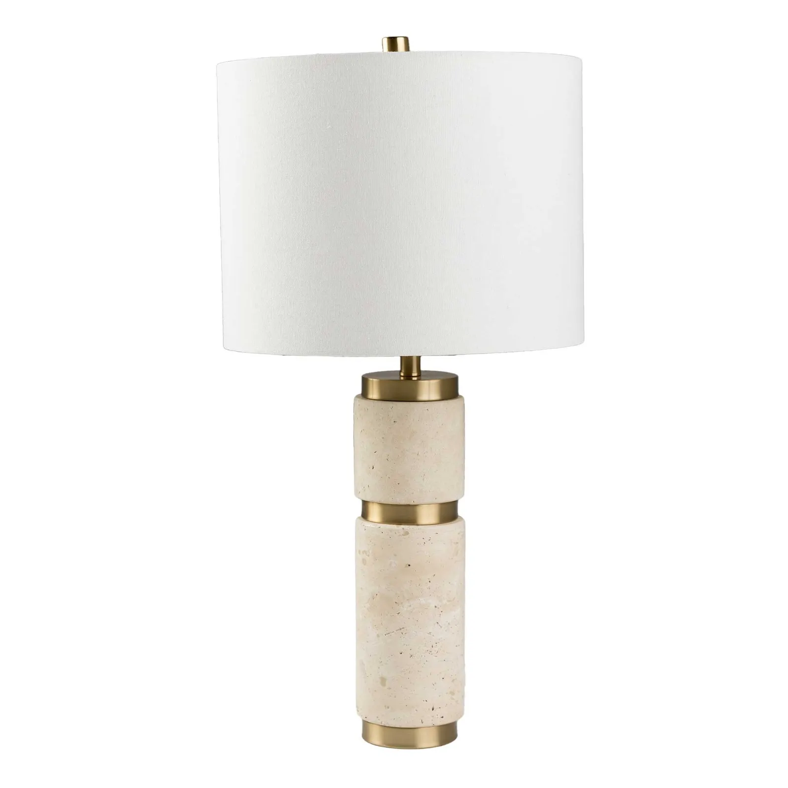 Travertine Table Lamp, Neutral | Barker & Stonehouse