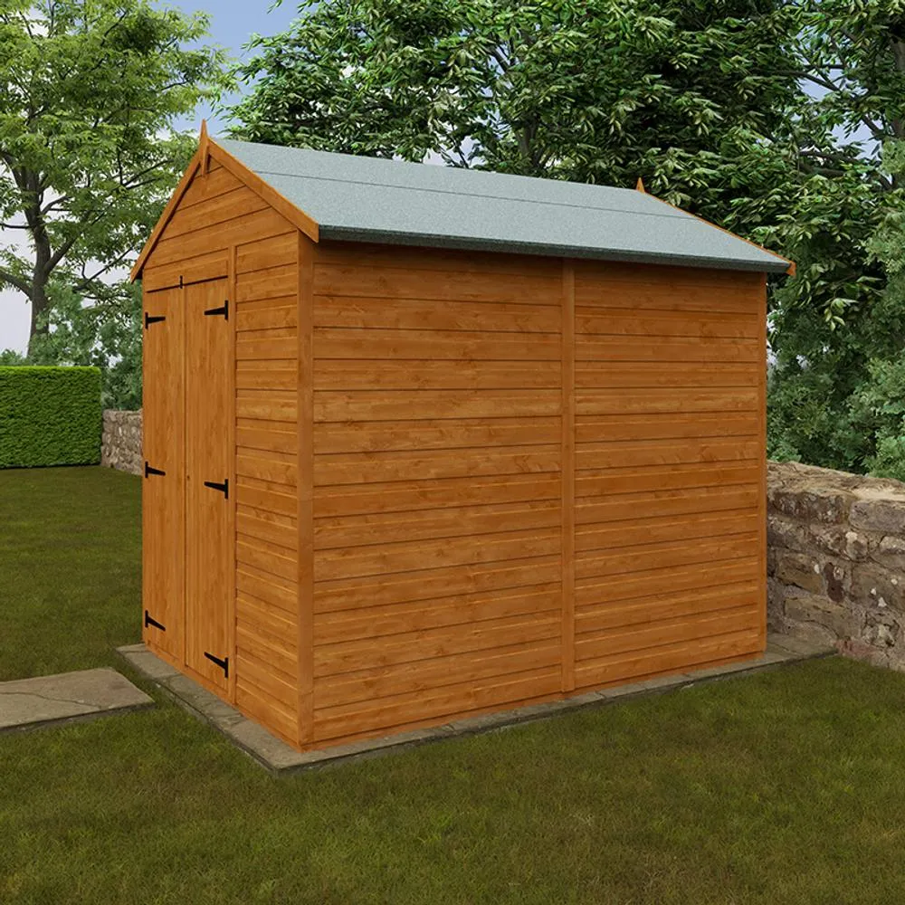 Buttercup Farm 8 x 6 Feet Flex Apex Double Door Windowless 12mm Flex in Burnt Orange 6