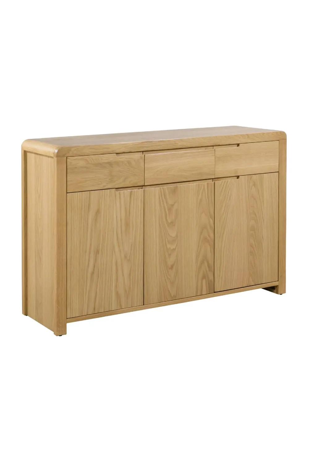 Julian Bowen Curve 3 Door 3 Drawer Sideboard in Light Oak 3