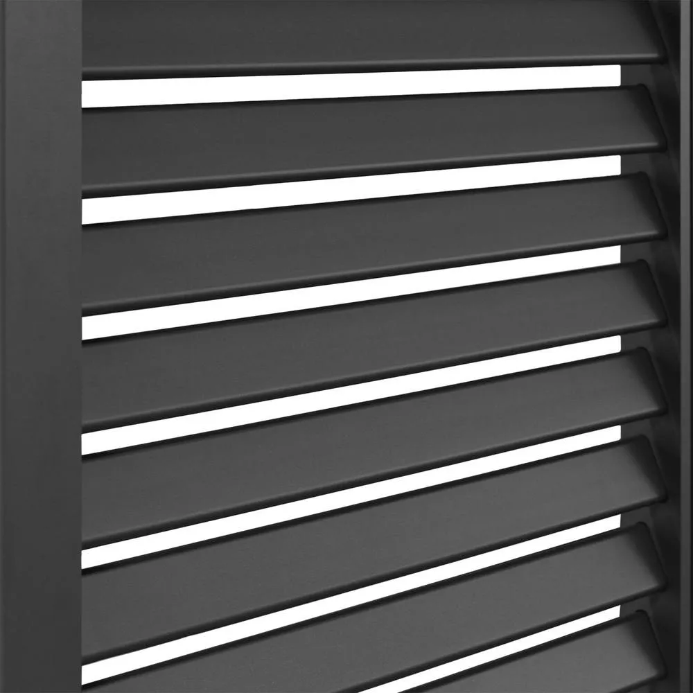 sweeek Lean to pergola 4 x 3m + 3 130cm louver panels in Dark Grey 4