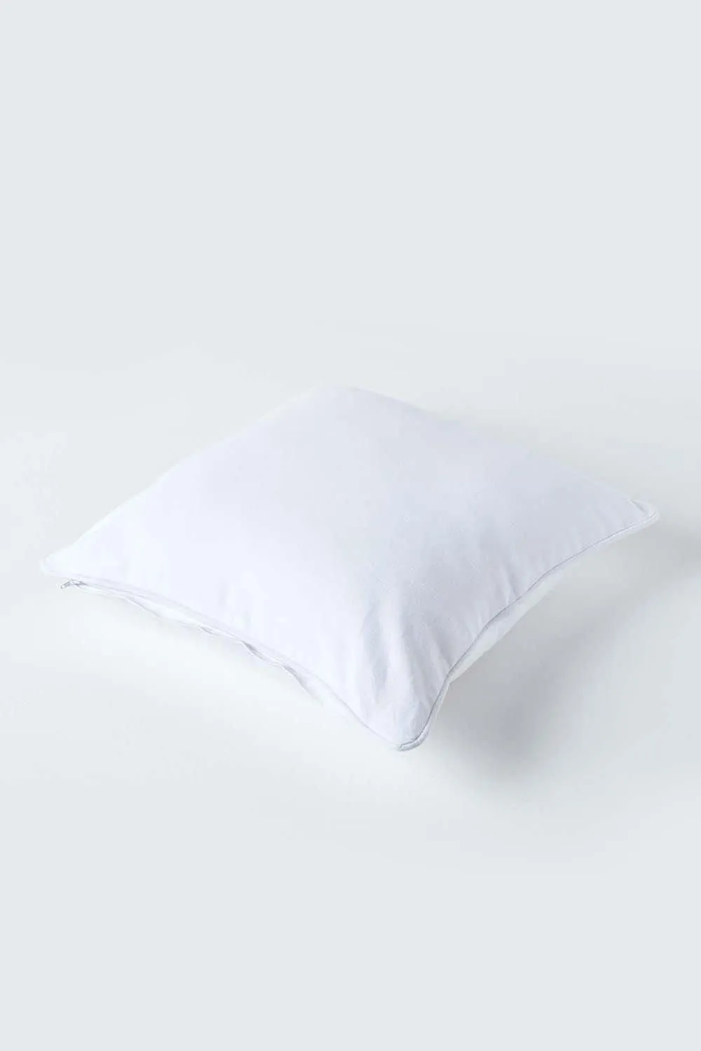 Homescapes Cotton Plain Cushion Cover in Off-White 3