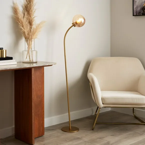 Luxe Ribbed LED Floor Lamp 1
