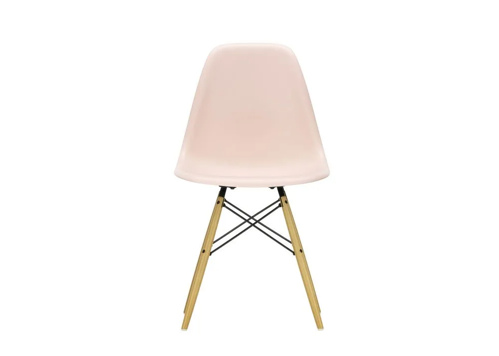 Vitra Eames DSW Side Chair New Height Pale Rose Golden Maple Base 1