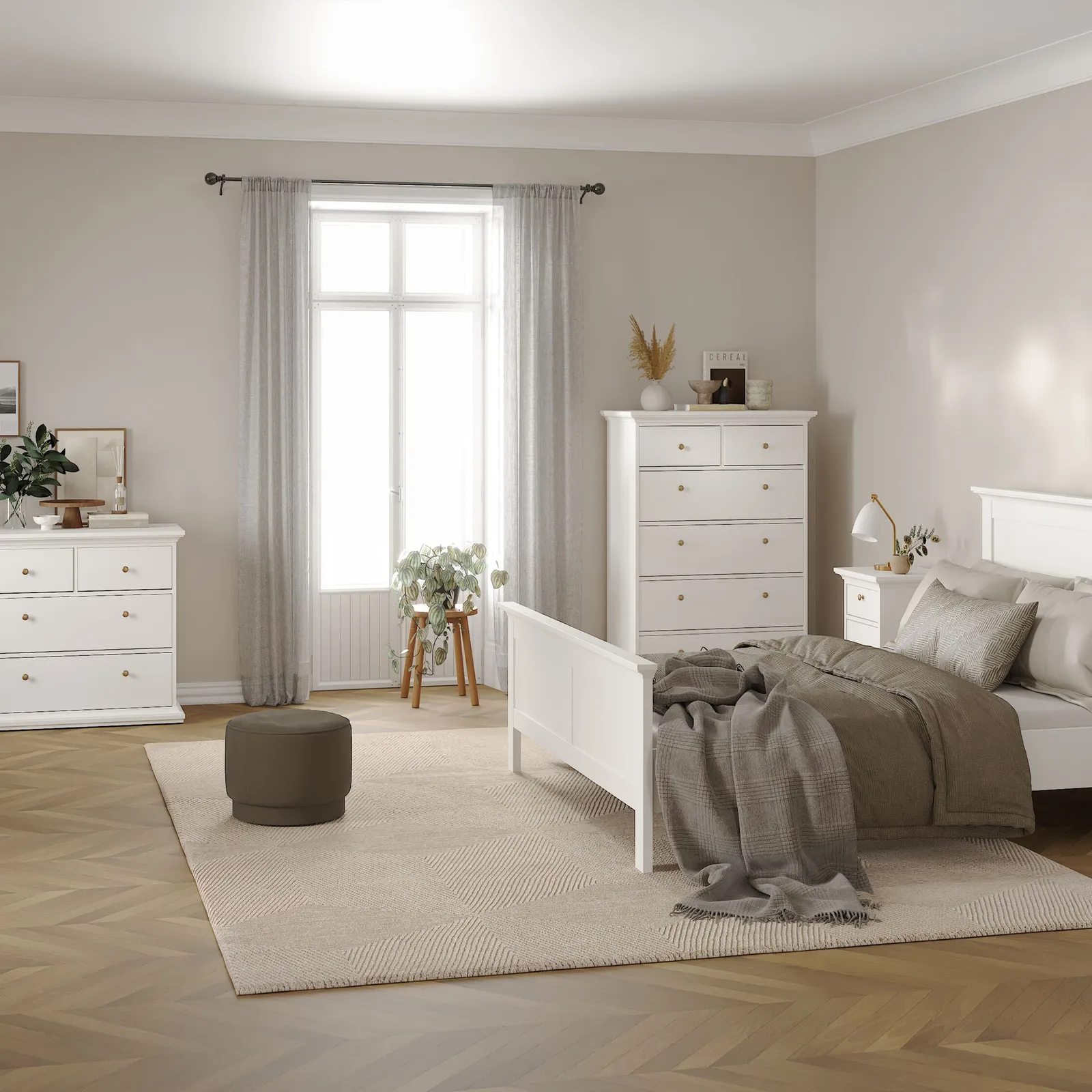 Furniture To Go Paris Chest of 6 Drawers in White 6