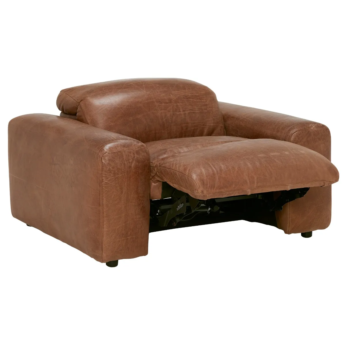 Timothy Oulton Pudgie Sofa 1 Seater, Brown Leather | Barker & Stonehouse 4