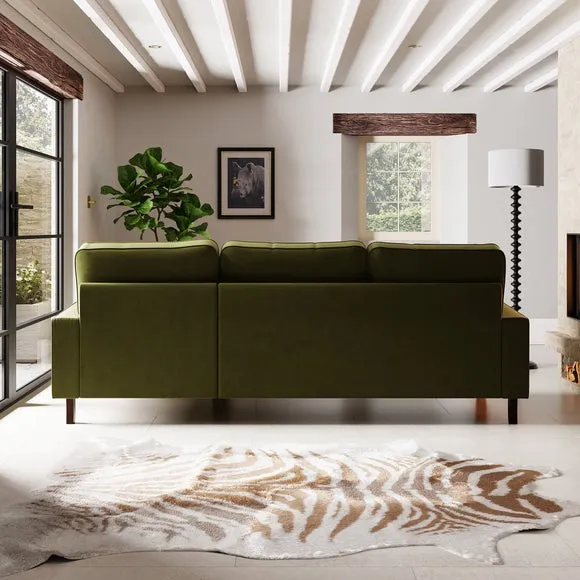 Beatrice Matte Velvet Corner Sofa 4