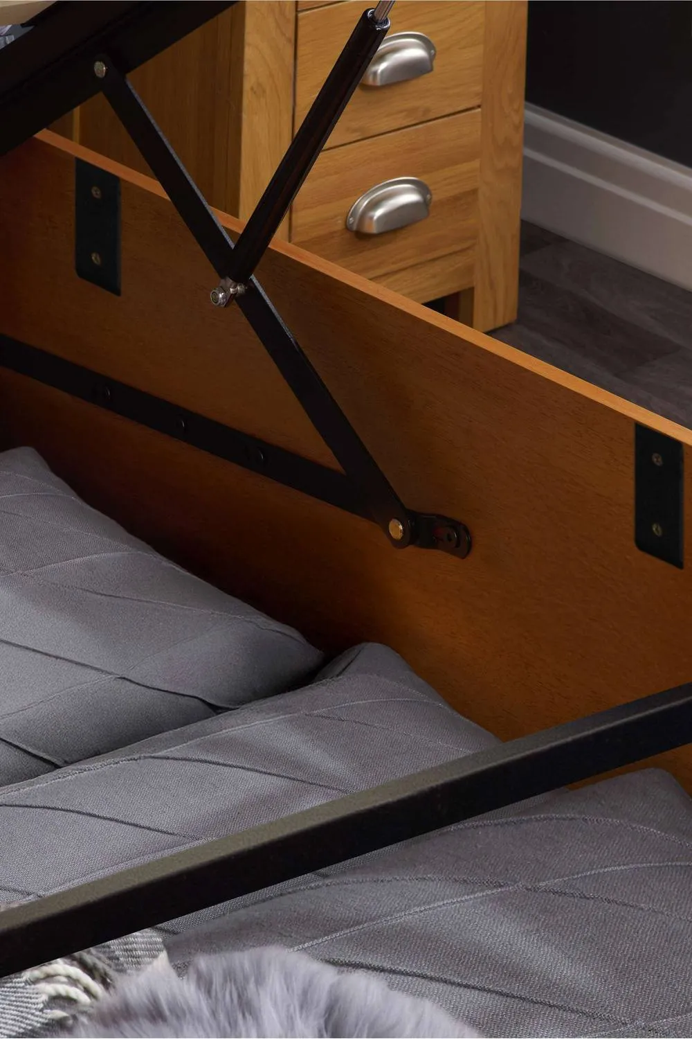 Birlea Phoenix Ottoman Storage Bed Frame in Brown 4