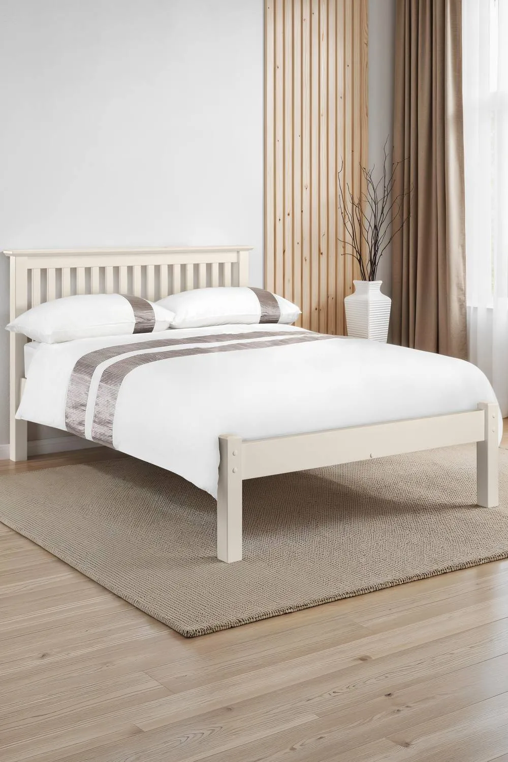 Julian Bowen Barcelona Low Footend Bed in White