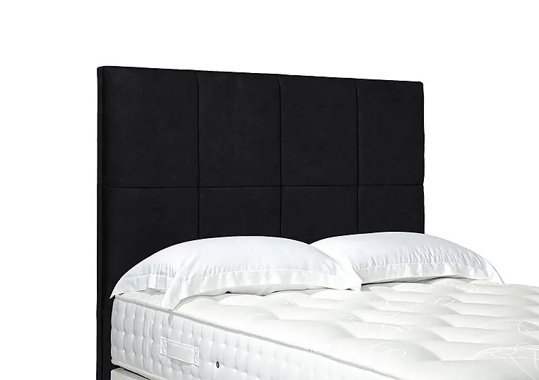 Artisan Collection Titan High Floor Standing Headboard - Single - Plush Ebony