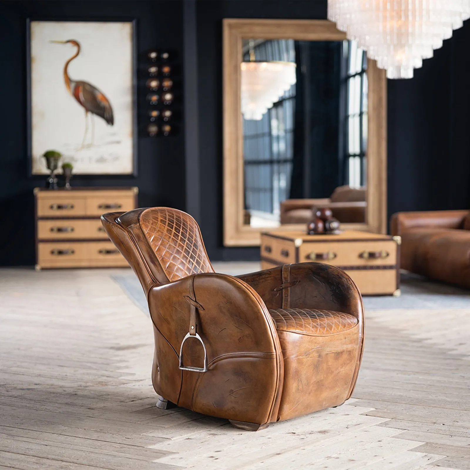 Timothy Oulton Saddle Accent Chair, Brown Leather | Barker & Stonehouse 5