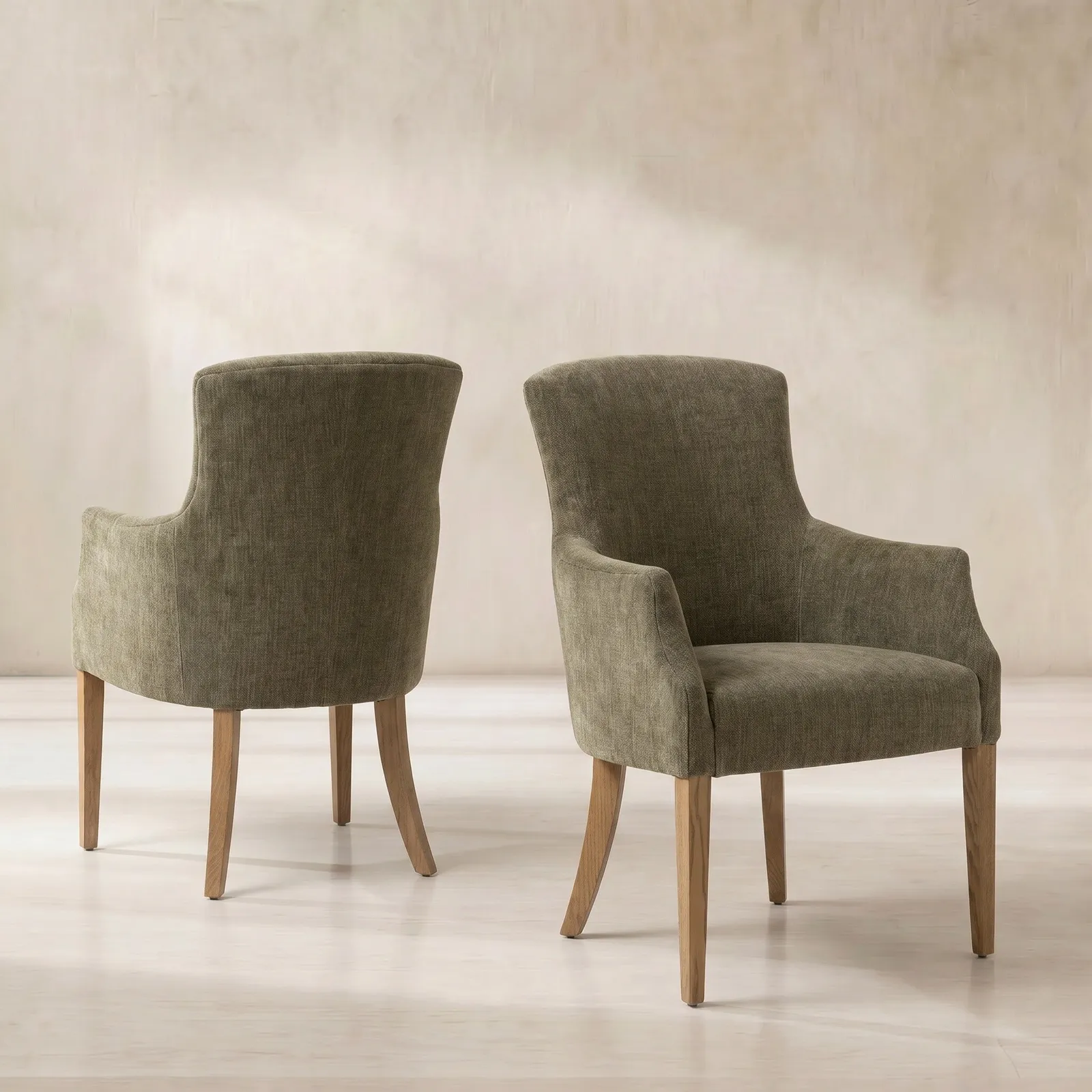 Lockwood Dining Armchair, Green Fabric | Barker & Stonehouse